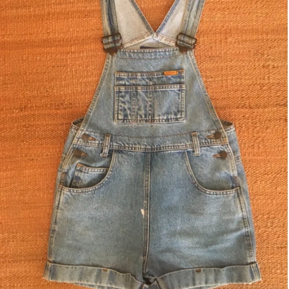 Vintage 90s Jordache Denim Overalls Shorts